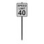 Señal de tráfico con límite de velocidad 40