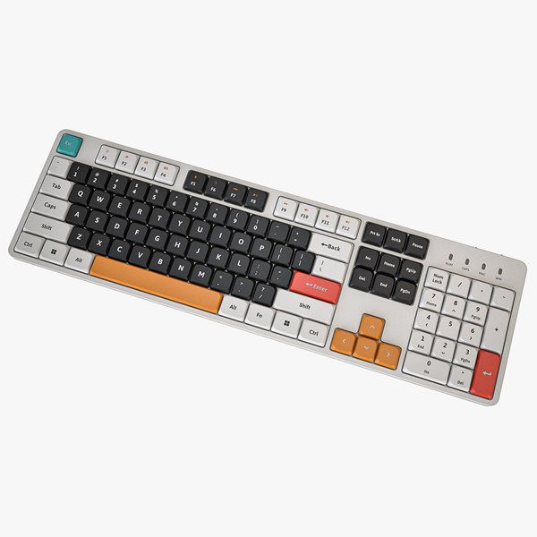 3D модель Full Size Keyboard White - TurboSquid 2074430