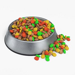 Pet Food Bowl Metal With Food R