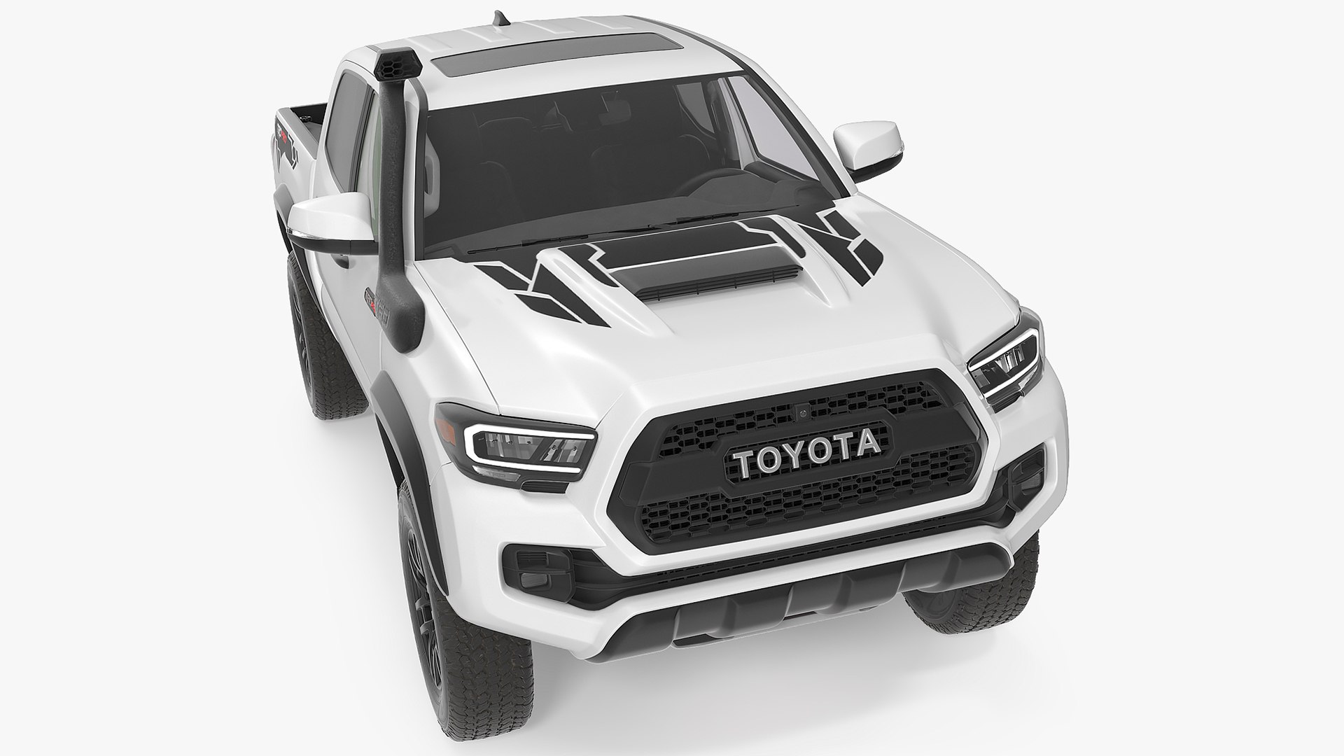Toyota Tacoma TRD Pro Super White 2021 3D model preview