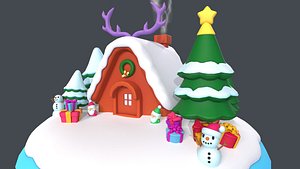Stylized House Noel 3D