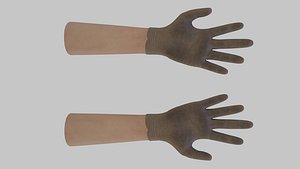 rigged hands gloves pbr 3D model