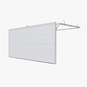 Wide Sectional Garage Door 3D model