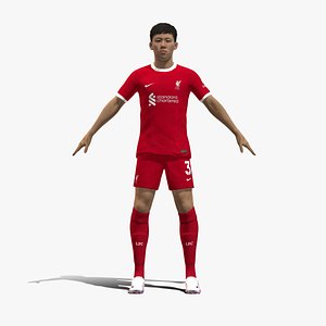 3D Rigged Wataru Endo Liverpool 2024 model