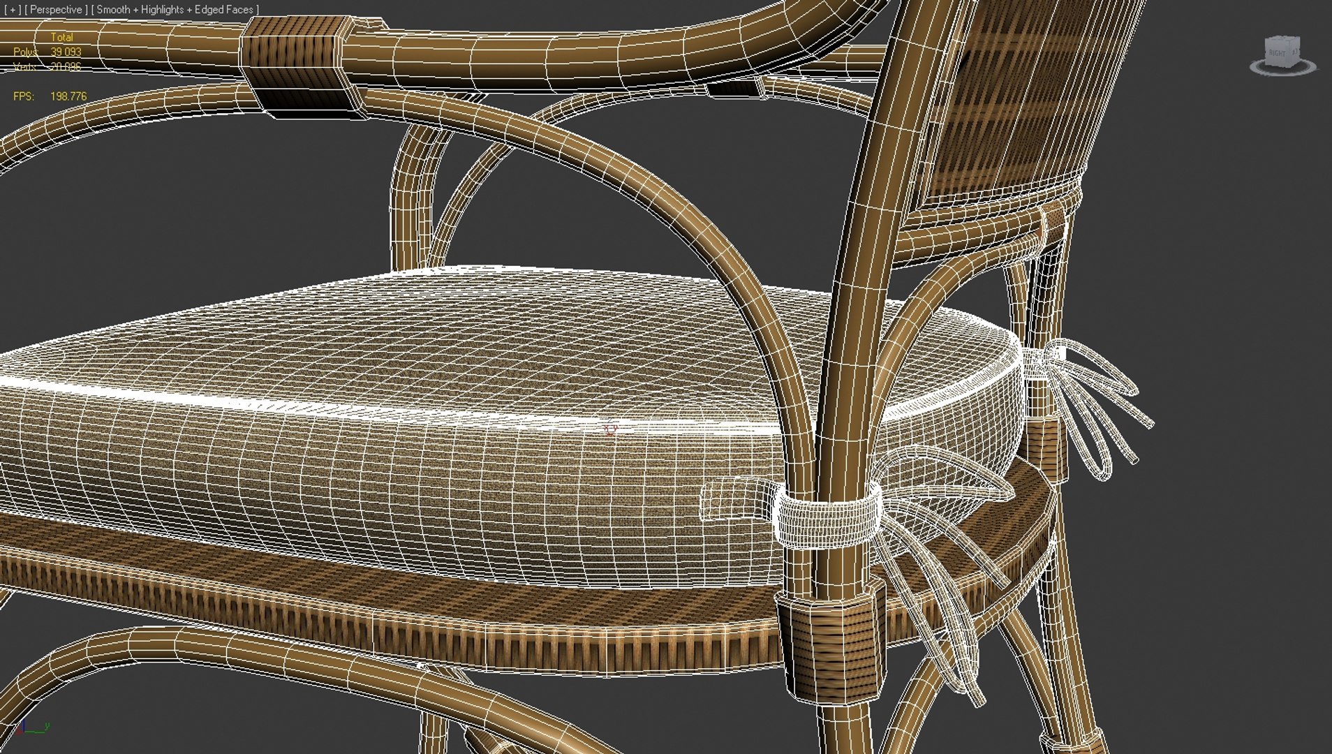 Straw Traw Chair 3d Model