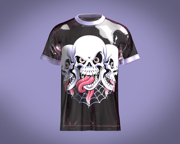 Tshirt laughing skull-Metaverse 3D model