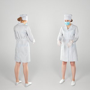 human young woman uniform model
