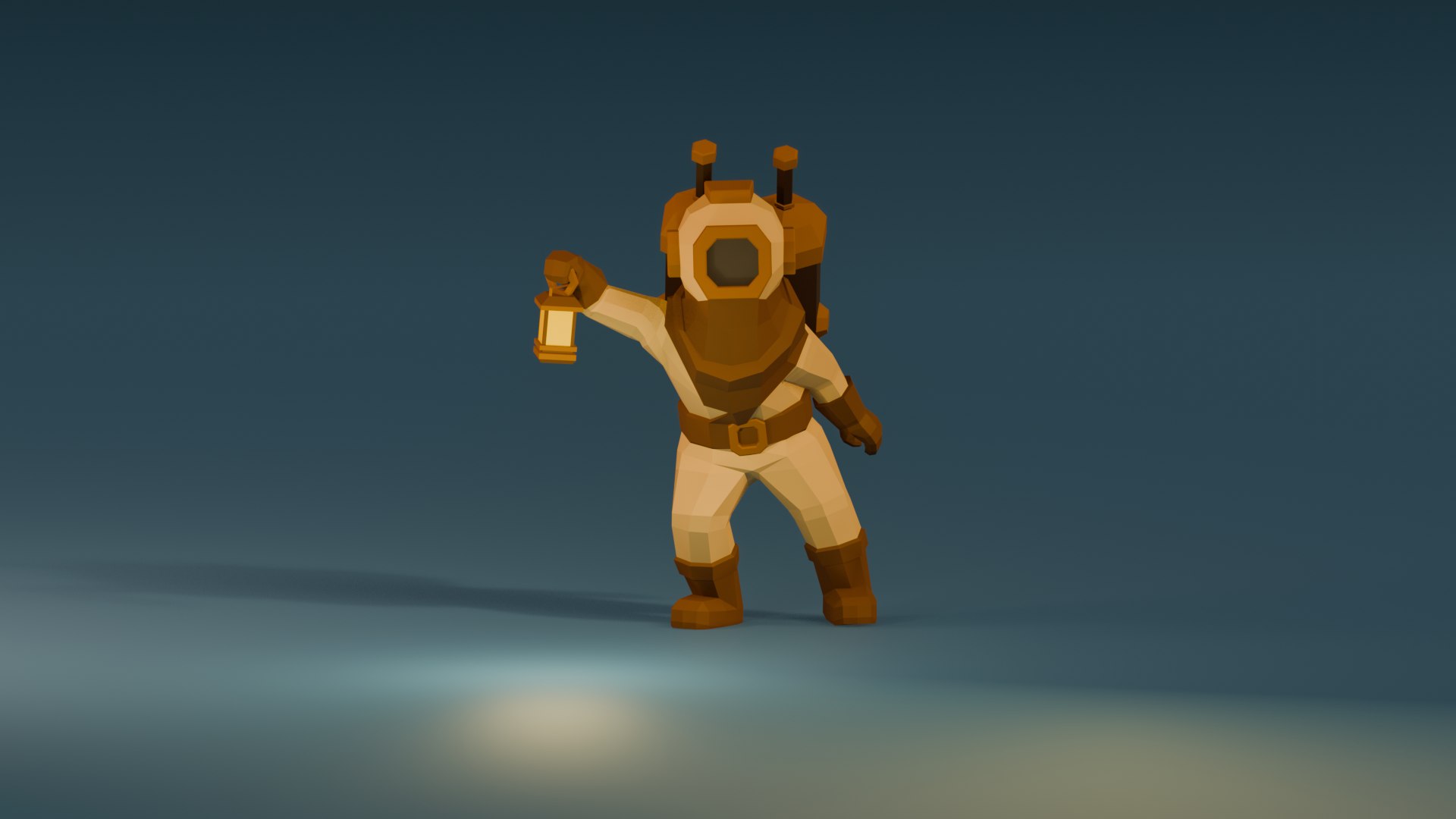 RIGGED ANIM VERSION LOW-POLY DIVER 3D Model - TurboSquid 2442134