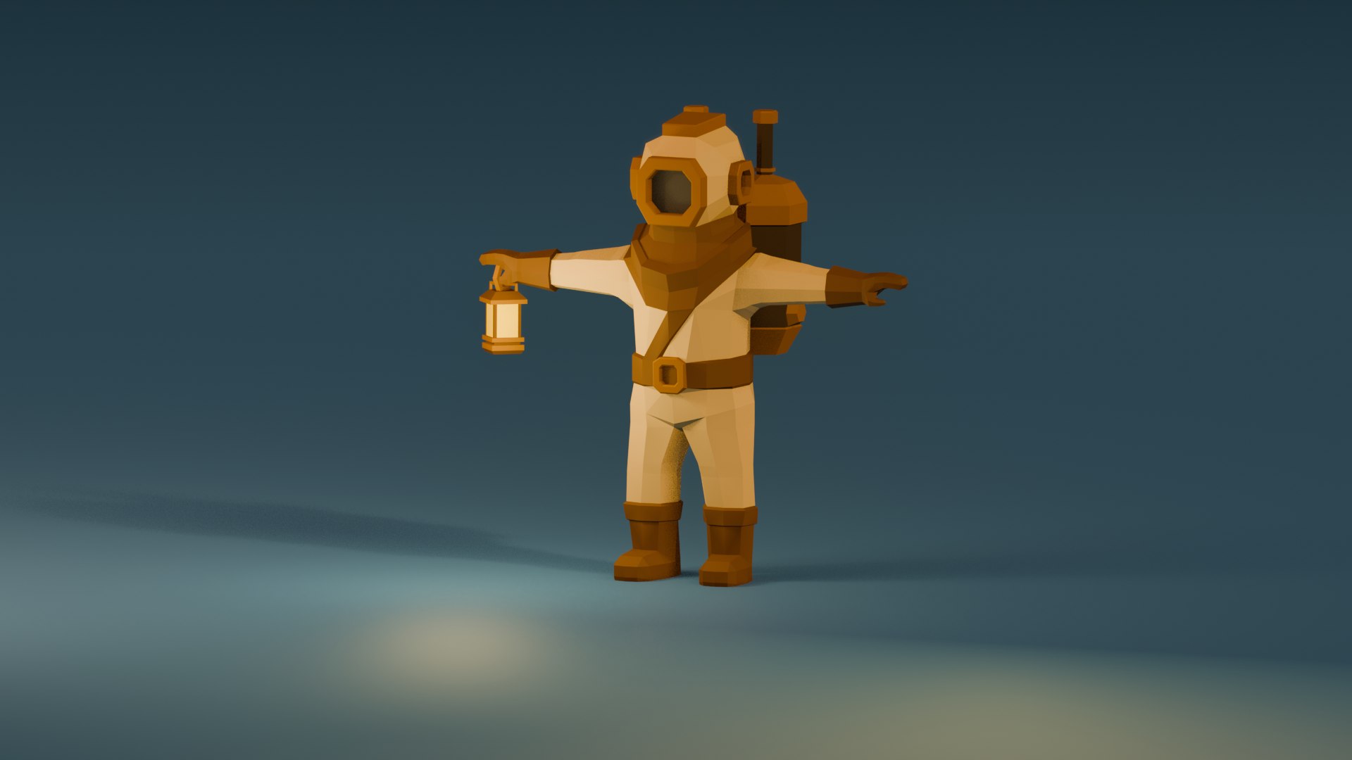 RIGGED ANIM VERSION LOW-POLY DIVER 3D Model - TurboSquid 2442134