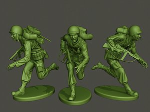 American soldier ww2 run A2
