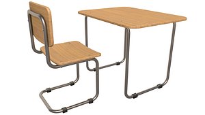 3D School Desk model