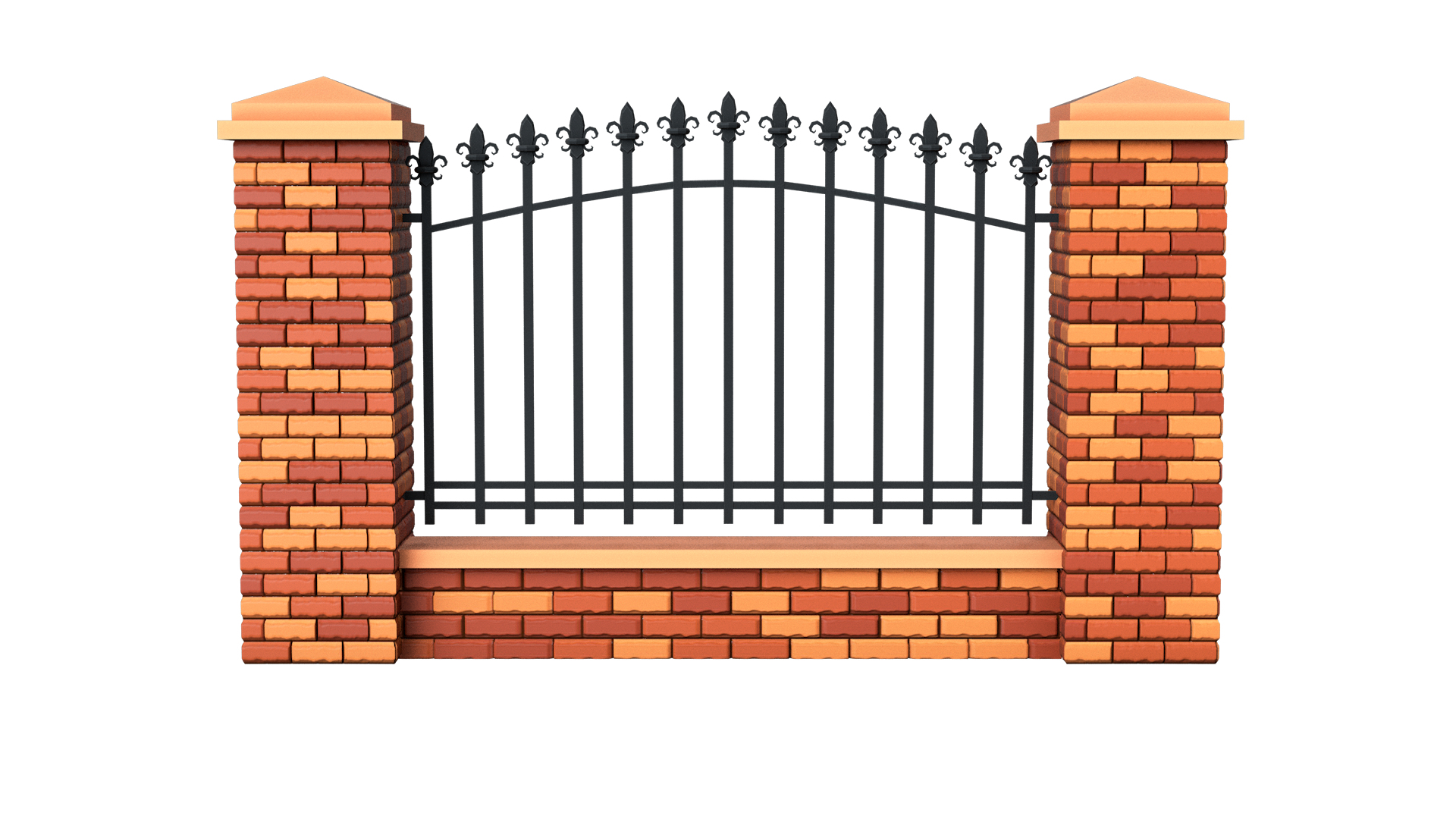 Stylised Brick Fence 3d Model - Turbosquid 1824702