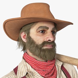 Gold Rush Miner Rigged for Cinema 4D