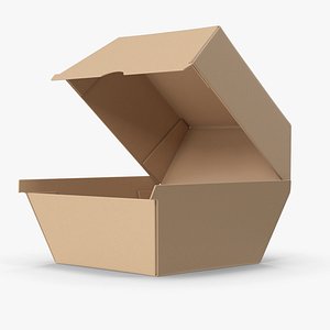 Open Burger Box 3D model