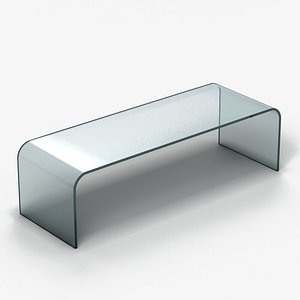 3d model of coffee table glass