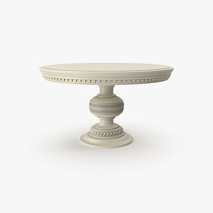 Beige Paint Wood Round Table