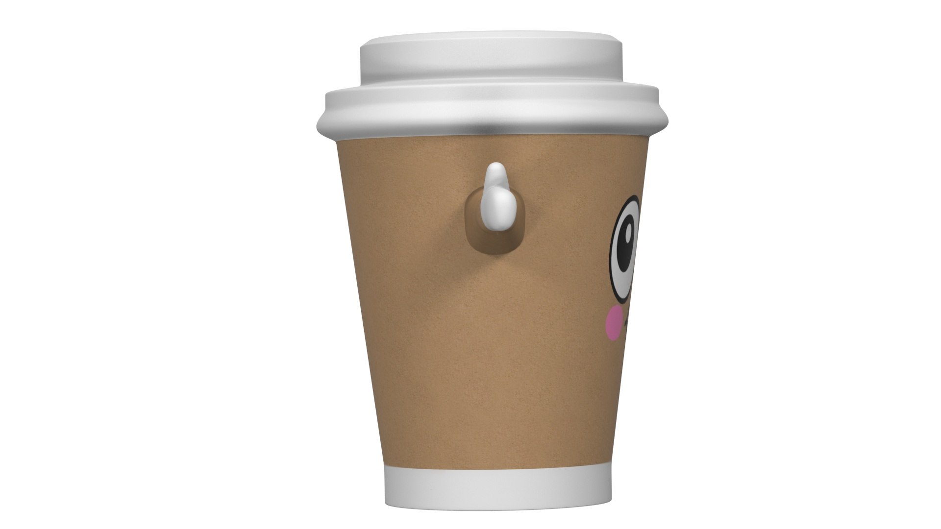 Coffee Cup Mister Cartoon Character 3D model - TurboSquid 1919279