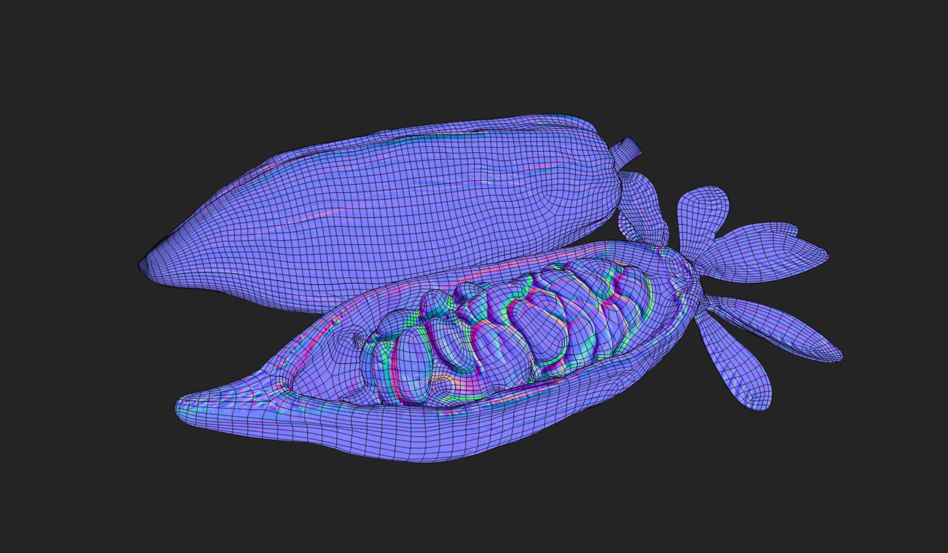 Cocoa Fruits Beans Set Low-poly 3D Model - TurboSquid 2381878