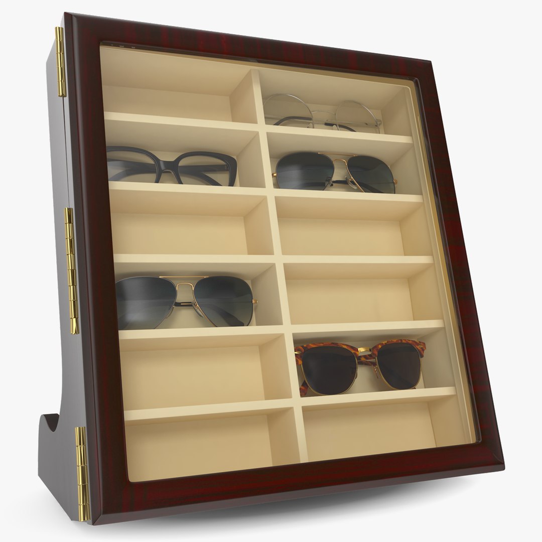 Glasses on Ebony Stand 3D model preview