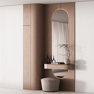 593 hallway zone 29 built in wardrobe japandi CORONA 2019 3D model