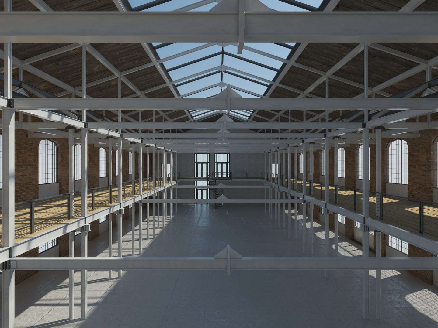3D loft hall model - TurboSquid 1576688