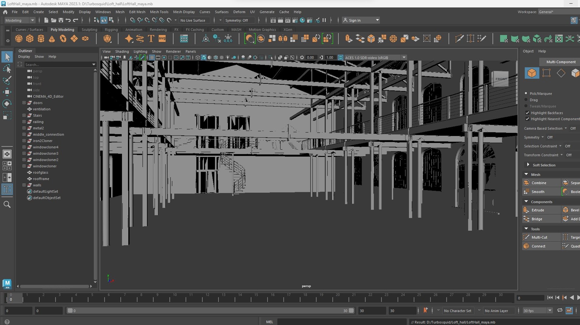 3D loft hall model - TurboSquid 1576688