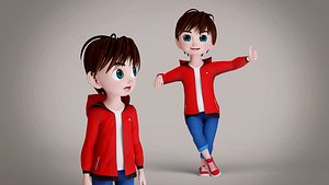 Boy jacket Rigged with Unity package