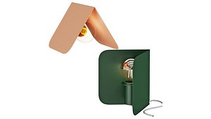 3D pluskouple coirner wall and table lamp model