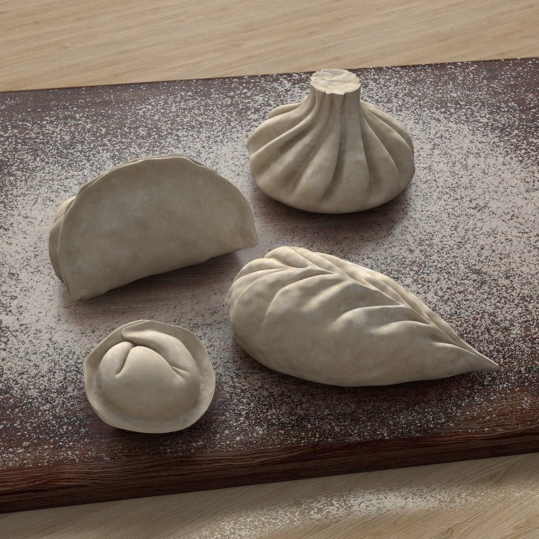Raw Dumplings Collection 3 3D model preview