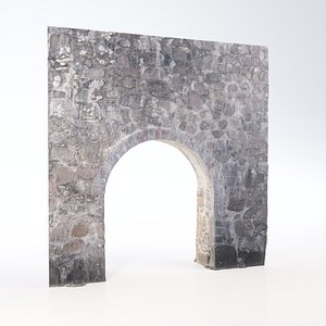 Old castle wall part A 3D model