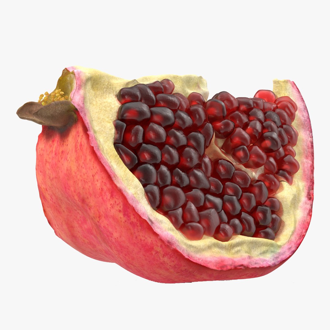 Pomegranate Slice 3 3D model preview