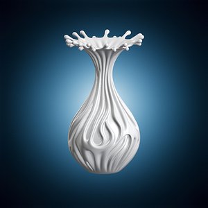 Teardrop Splash Vase 3D Print Model