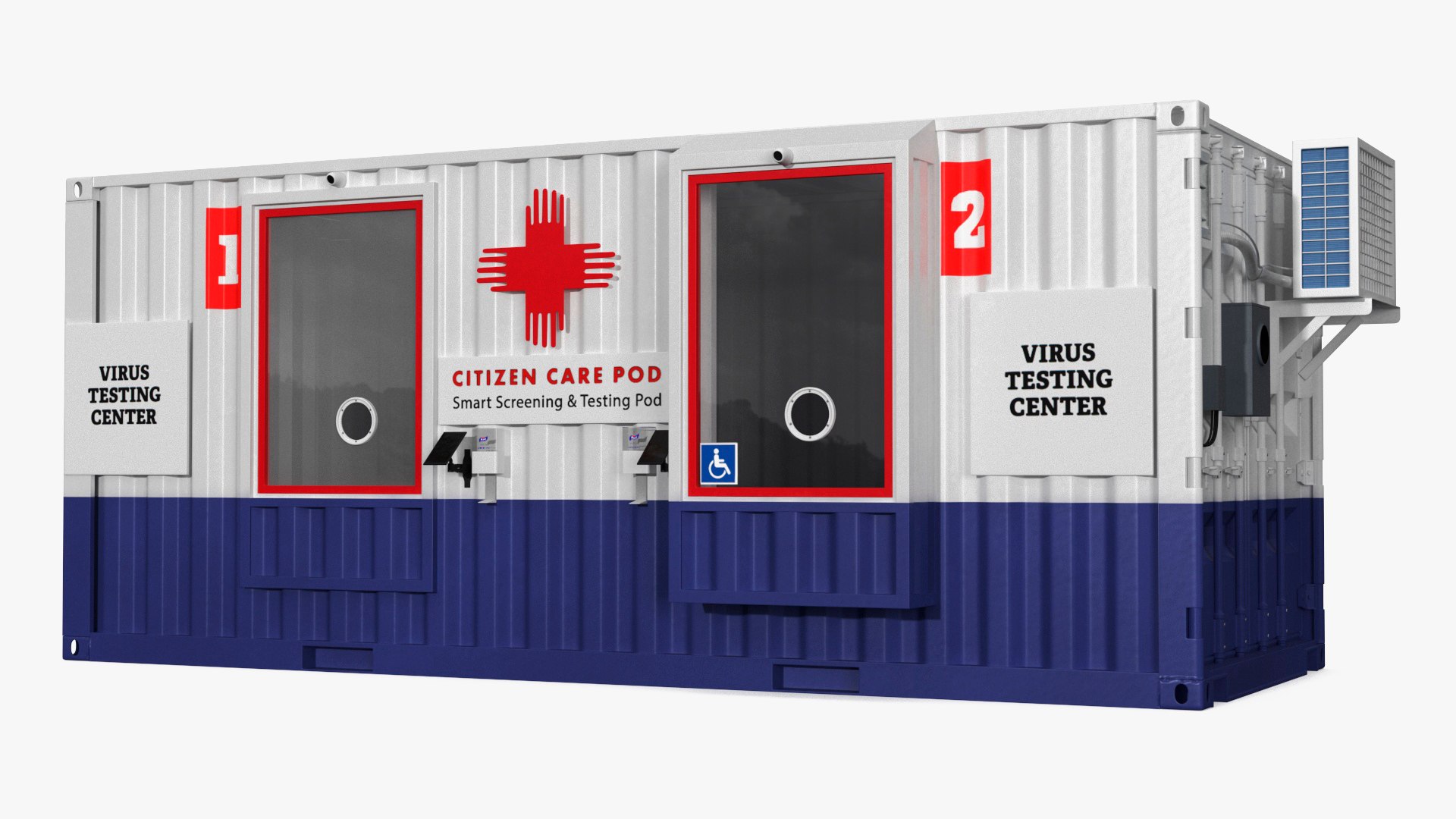 Modular Healthcare Facilities Container 3D model preview
