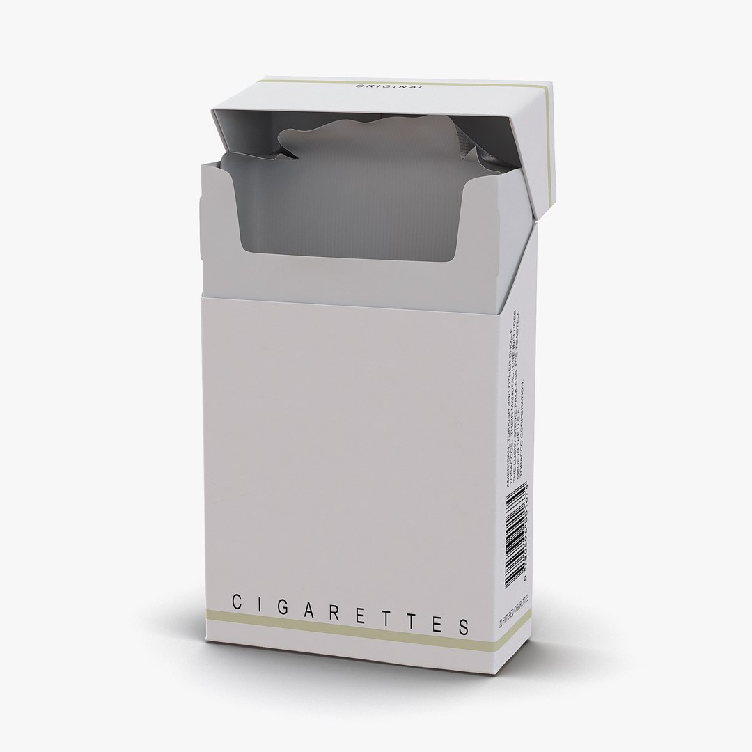 Opened Cigarettes Pack 2 3D model preview