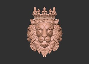 Lion crown 3d print model 3D model