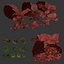 Collection de modèles 3D de plantes rocheuses et tropicales Vol 297