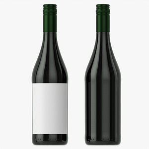 3D Wine bottle mockup 08 screw cap