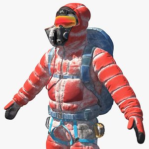 Snow Covered Mountain Climber