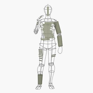 wire man 3d max