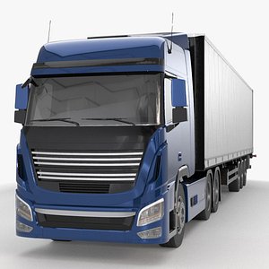 3D model Generic Semi Trailer Truck 01