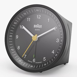 realistic analog alarm clock 3d 3ds