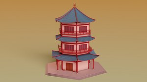 Stylized Chinese Temple 02