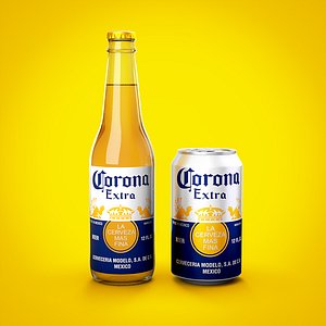 3D model beer pack corona