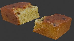 Bitten Fruit Cake 3D Scan 3D model