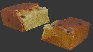 Bitten Fruit Cake 3D Scan