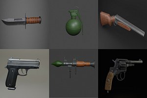 Weapons Package 3D model