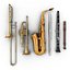 Coleção de instrumentos de sopro