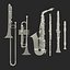Coleção de instrumentos de sopro