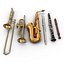 Coleção de instrumentos de sopro