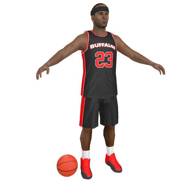 3D basketball player ball